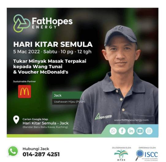 Minyak Masak Terpakai Tukar Jadi Duit! Ini Cara Bagaimana Anda Boleh Jana Wang Sekaligus Selamatkan Alam Sekitar