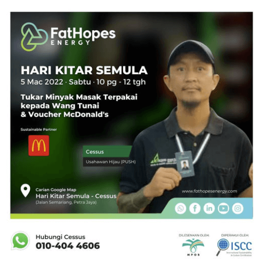 Minyak Masak Terpakai Tukar Jadi Duit! Ini Cara Bagaimana Anda Boleh Jana Wang Sekaligus Selamatkan Alam Sekitar