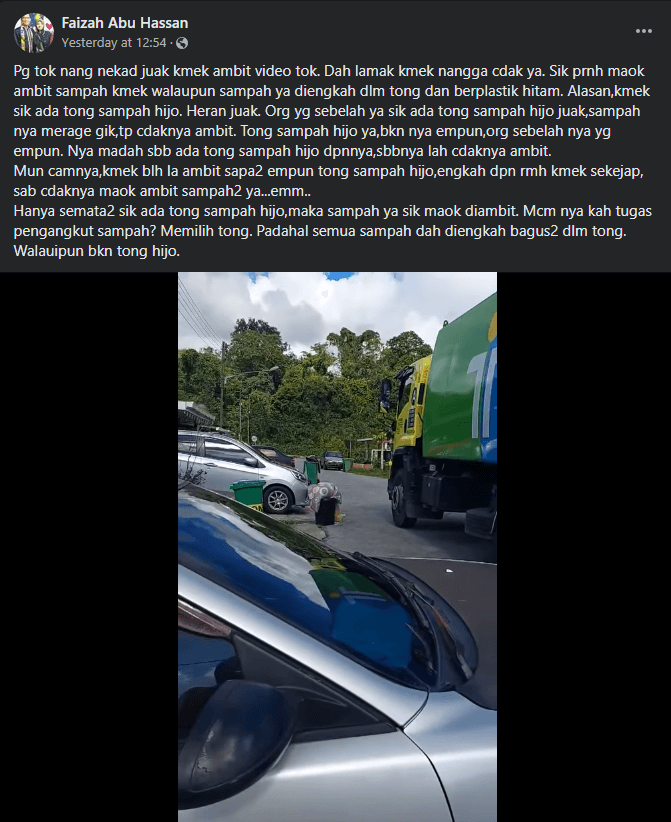 [VIDEO] Wanita Di Kuching Bengang Sampahnya Kena 'Skip', Benarkah Tak Dikutip Jika Bukan Dalam Tong Hijau?