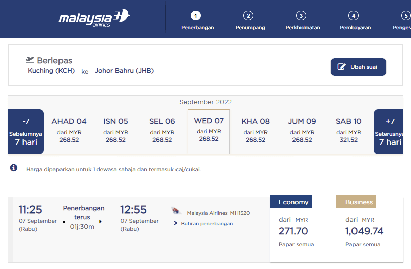 Alternatif Yang Paling Dinantikan, Malaysia Airlines Perkenal Penerbangan Terus Johor Bahru dan Kuching!