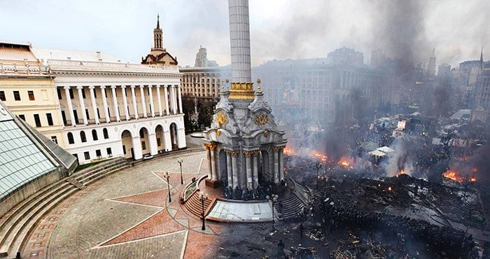 kiev ukraine independence square before and after coverimage Pertempuran Semakin Sengit, Ketahui Mengapa Rusia Menyerang Negara Ukraine