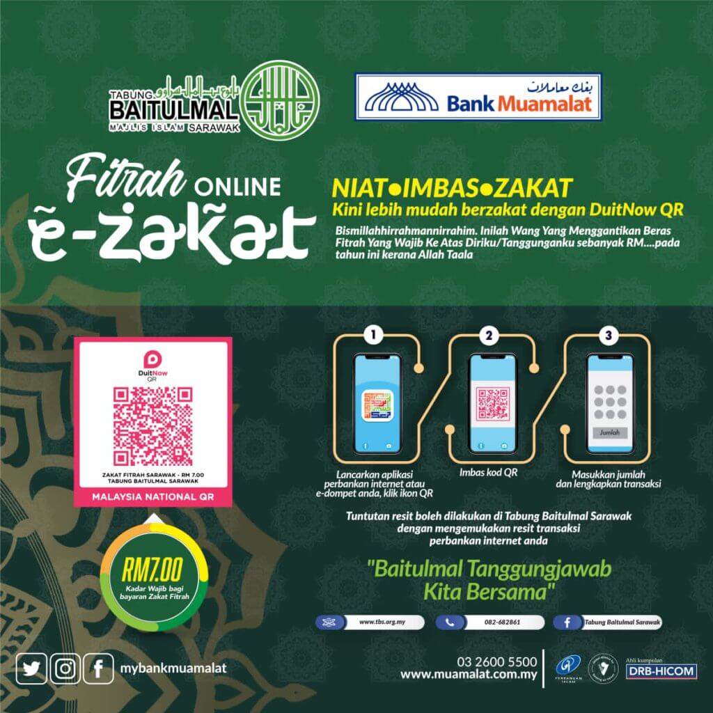 Jangan Tunggu Sampai Pagi Raya! Ini Panduan Mudah Bayar Zakat Fitrah Sarawak Secara Online