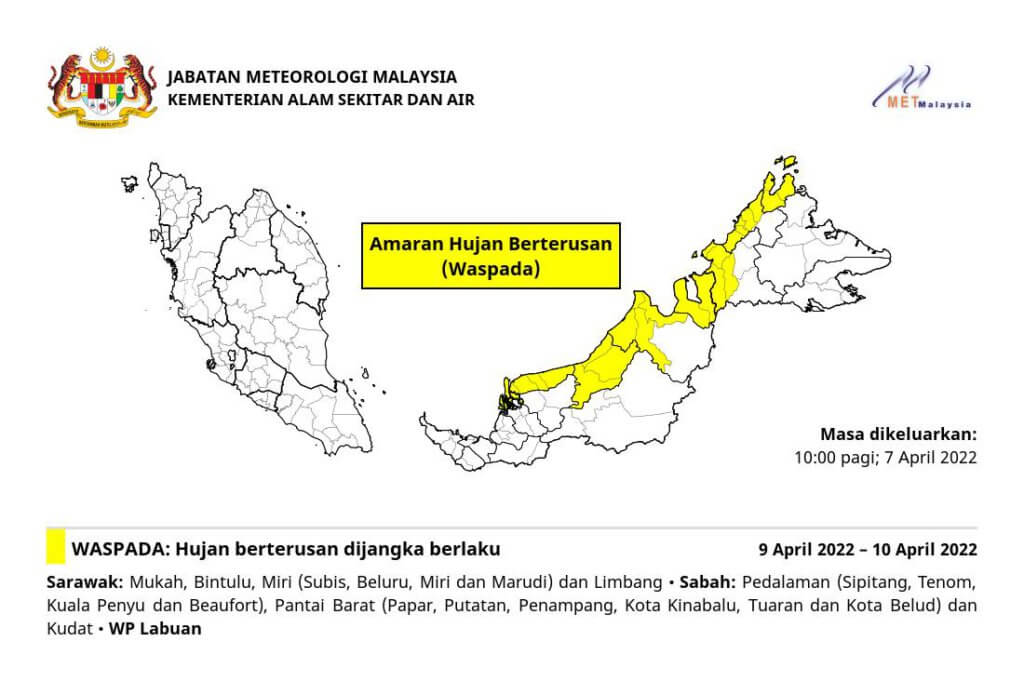 MetMalaysia Keluar Kenyataan, Amaran Dijangka Ribut Petir Di 10 Tempat Di Sarawak Hari Ini 8 MetMalaysia Keluar Kenyataan, Amaran Dijangka Ribut Petir Di 10 Tempat Di Sarawak Hari Ini