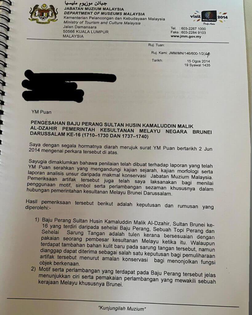 Diletakkan Secara Misteri Depan Rumah, Wanita Ini Cari Jalan Mahu Pulangkan Perisai Sultan Brunei Abad Ke-18