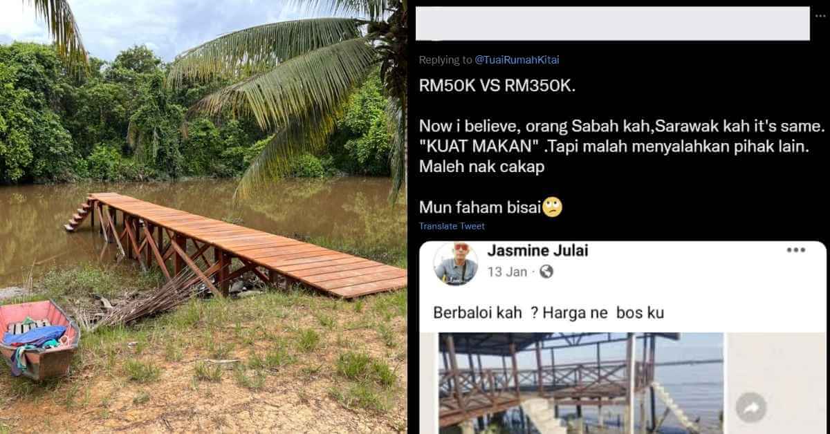 Jambatan Kayu Papan 15 meter Bernilai RM50 Ribu Di Sarawak Jadi Bualan Netizen