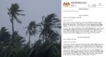 MetMalaysia Keluar Kenyataan, Amaran Dijangka Ribut Petir Di 10 Tempat Di Sarawak Hari Ini