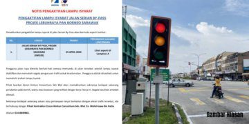 Projek Lebuhraya Pan Borneo, Pengaktifan Lampu Isyarat Di Jalan Serian Mulai Pada 25 April Ini