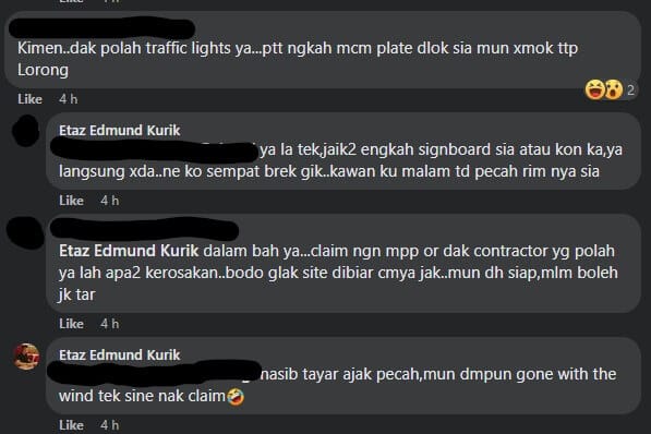 Jalan 'Bertakak' Tanpa Papan Tanda Amaran Di Batu 10, Netizen Bengang Situasi Membahayakan Pengguna