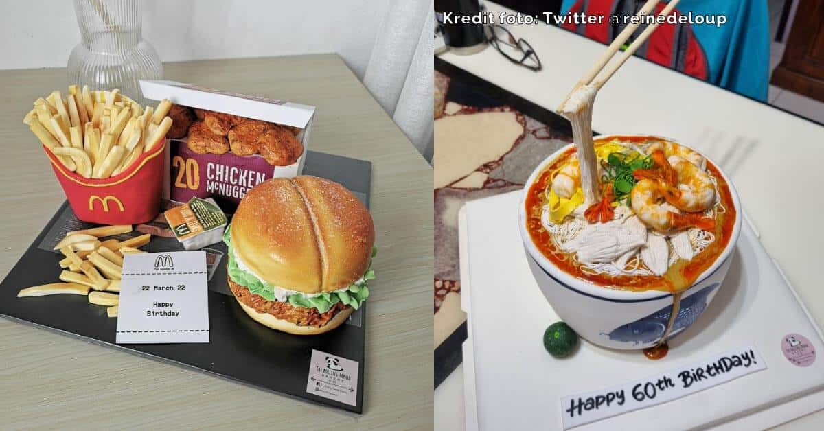 Nampak Macam 'Real', Kedai Roti Dari Kuching Ini Mengagumkan Netizen Dengan Kek Realistik Mereka!