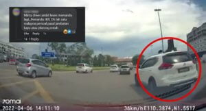[VIDEO] Tular Kenderaan JKR Sailang Secara Merbahaya Dari Laluan U-Turn Di Pending