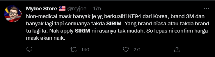 Kerajaan Bakal Laksana Pelitup Muka Mesti Ada Logo SIRIM, Wajar atau Sudah Terlalu Lambat? 8 Kerajaan Bakal Laksana Pelitup Muka Mesti Ada Logo SIRIM, Wajar atau Sudah Terlalu Lambat?