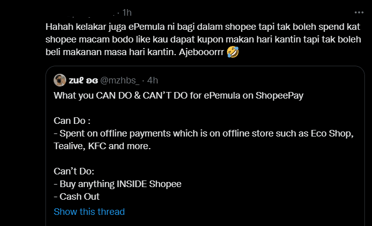 Hanya Sah Untuk Pembelian Offline Sahaja, Netizen Meluahkan Rasa Tak Puas Hati Dengan Program ePemula 11 image 53 Hanya Sah Untuk Pembelian Offline Sahaja, Netizen Meluahkan Rasa Tak Puas Hati Dengan Program ePemula