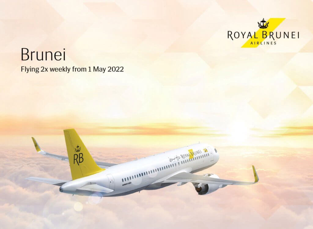 Penerbangan Royal Brunei Airlines Ke Kuching Bakal Disambung Semula, Bermula 1 Mei Ini