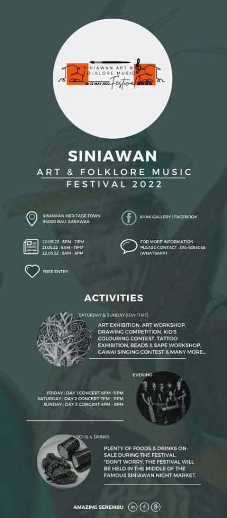 Masuk Adalah Percuma! Siniawan Art & Folklore Music Festival Bakal Berlangsung Pada 20 Mei Ini