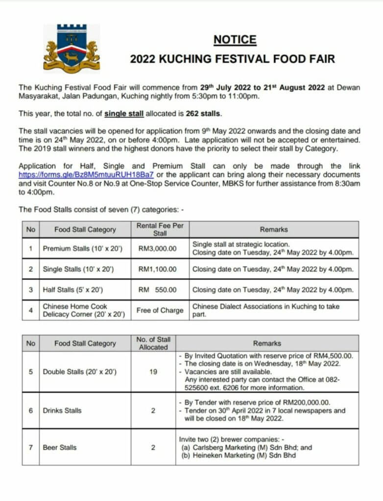 Kuching Food Festival Kembali Meriahkan Bandar, Bakal Diadakan Pada 29 Julai Ini! 7 Kuching Food Festival Kembali Meriahkan Bandar, Bakal Diadakan Pada 29 Julai Ini!