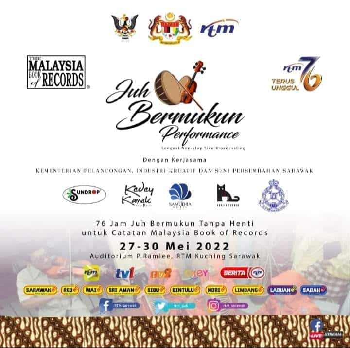 Tradisi Bermukun Melayu Sarawak Bakal Diadakan Selama 76 Jam Tanpa Henti Mulai Jumaat Ini