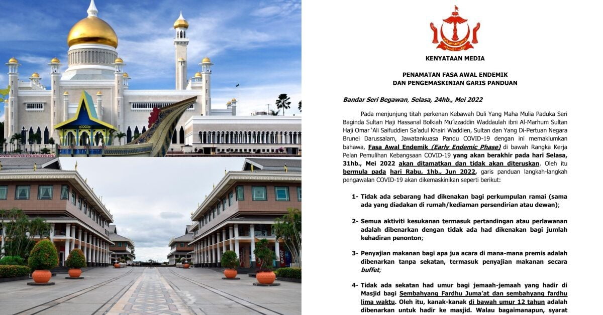 Brunei Keluar Kenyataan Rasmi, Sempadan Darat Dan Laut Kini Dibuka Untuk Penamatan Fasa Awal Endemik