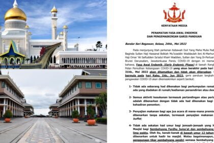 Brunei Keluar Kenyataan Rasmi, Sempadan Darat Dan Laut Kini Dibuka Untuk Penamatan Fasa Awal Endemik