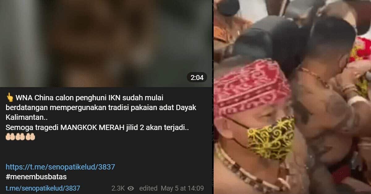 Video Orang Sarawak Berpakaian Tradisional Dalam Pesawat Tular Di Indonesia, Disangka Sebagai Orang China Menyamar Pula