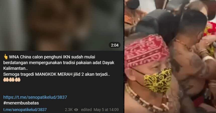Video Orang Sarawak Berpakaian Tradisional Dalam Pesawat Tular Di Indonesia, Disangka Sebagai Orang China Menyamar Pula