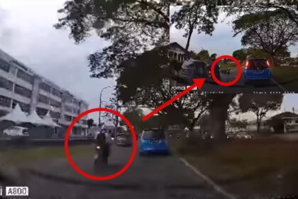 Hilang Kawal Semasa 'Menyelit', Tindakan Pelajar Sekolah Di Kuching Ini Undang Pelbagai Reaksi Netizen