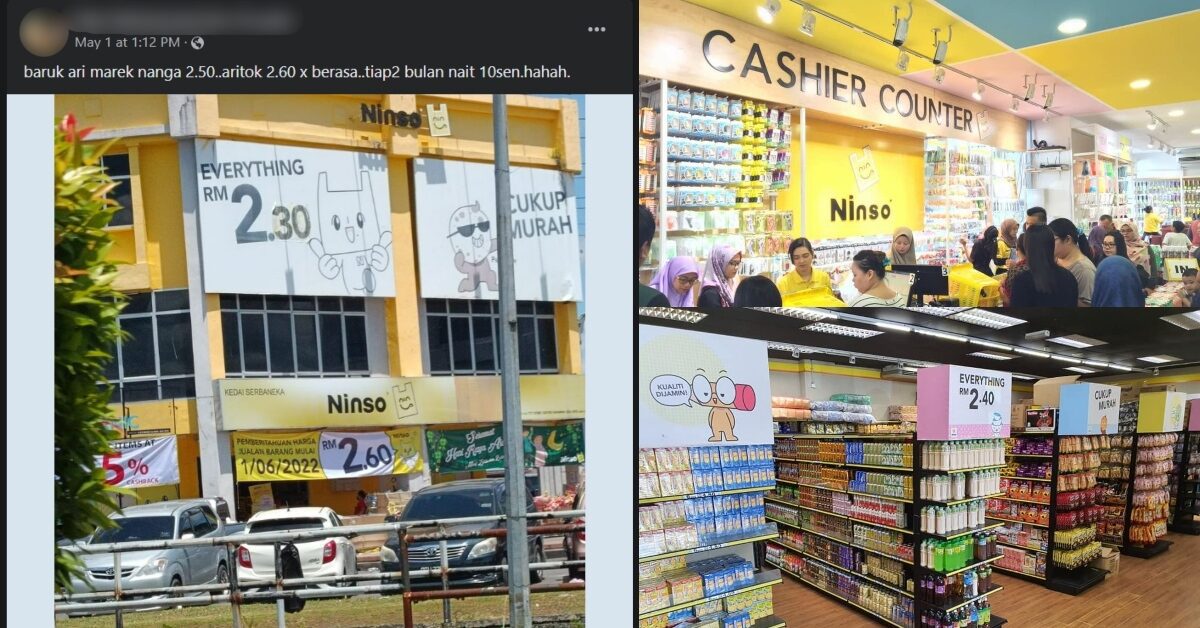Naik Harga Lagi, Ninso Cawangan Sarawak Tukar Harga Dari RM2.30 Ke RM2.60 Bermula Jun Ini