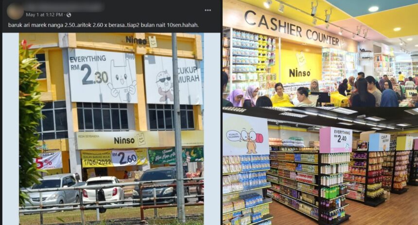 Naik Harga Lagi, Ninso Cawangan Sarawak Tukar Harga Dari RM2.30 Ke RM2.60 Bermula Jun Ini