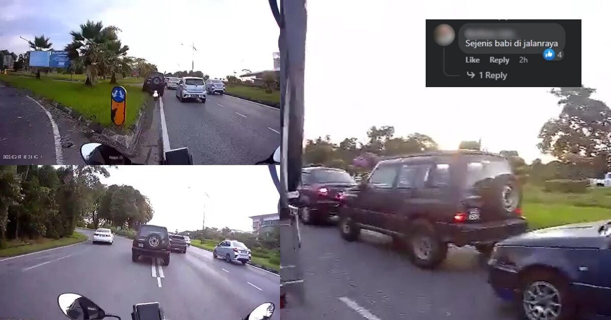 Selamba 'Cilok' Kenderaan Dari Kiri, Aksi Pacuan Empat Roda Di Jalan Airport Kuching Ini Dikecam Netizen