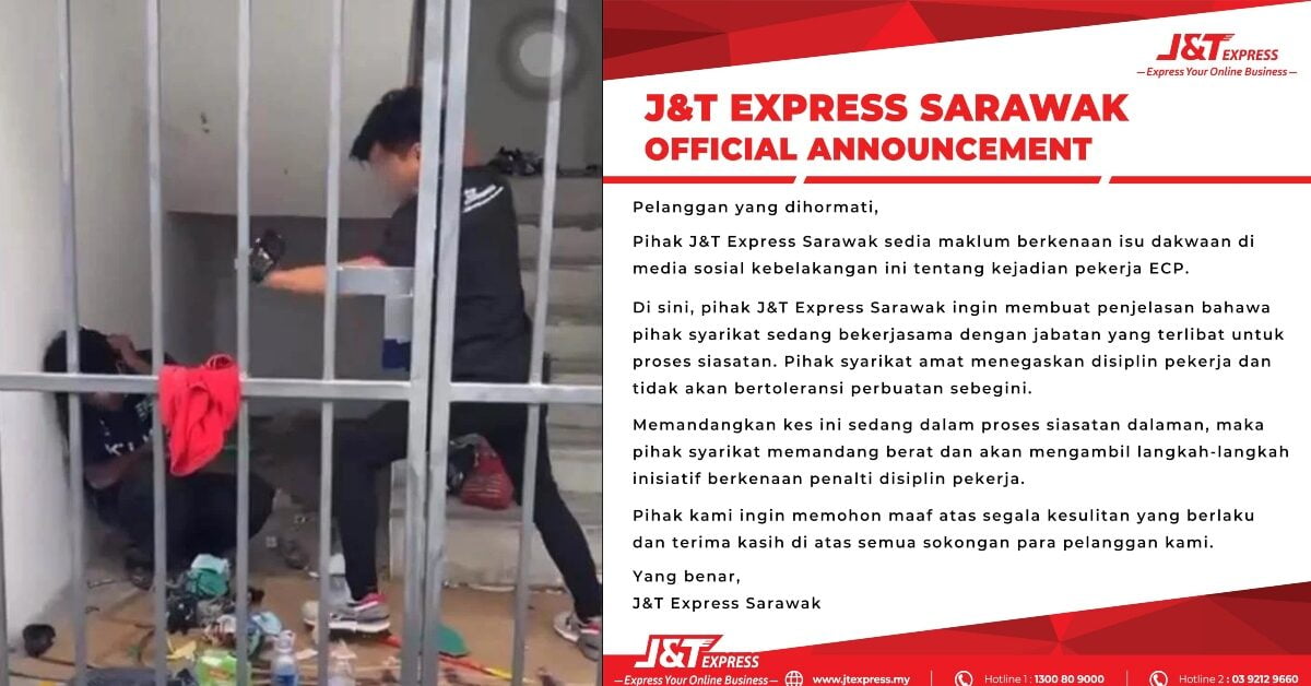 Susulan Isu Pekerja Buli Lelaki Gelandangan, J&T Cawangan Sarawak Tampil Mohon Maaf