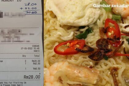 Maggi Telur Ayam RM10 Satu, Netizen Terkejut Dengan Bil Kedai Makan Di Sabah Ini