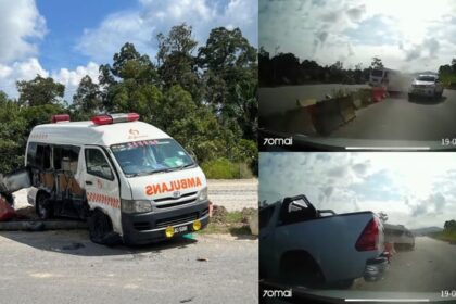 Video Ambulans Tercabut Pintu Belakang Dilanggar Hilak Di Jalan Bau Kuching [Video] Ambulans Tercabut Pintu Belakang Dilanggar 'Hilak' Di Jalan Bau-Kuching