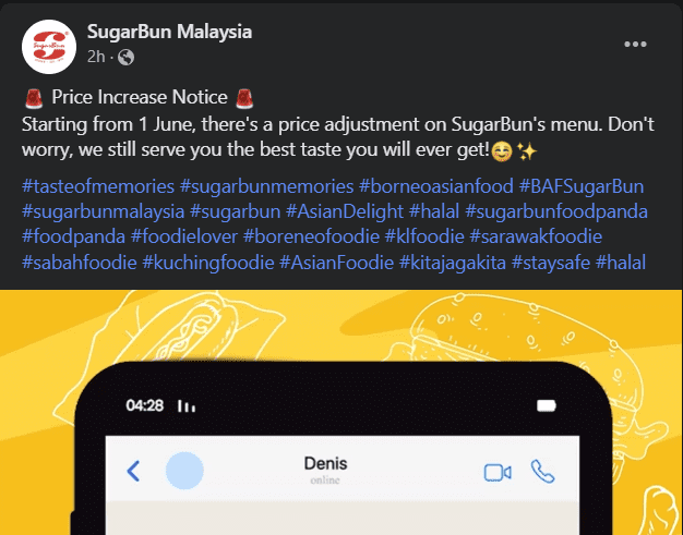 [ TERKINI ] Sugarbun Umum Naikkan Harga, Komited Kekalkan Yang Terbaik Untuk Pengguna