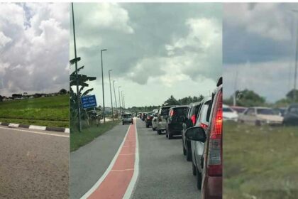 2 Tahun Tak Beraya, Jalan Menuju Ke Asajaya Sarawak Sesak