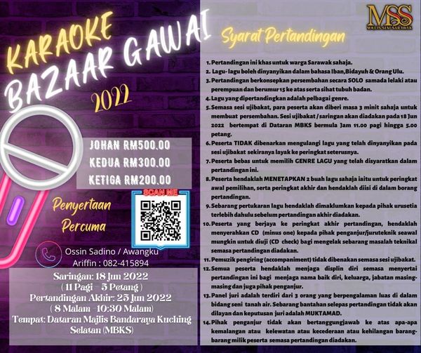 Tonton Persembahan Artis Dayak Kegemaran Anda Sempena Bazaar Gawai 2022 Di MBKS