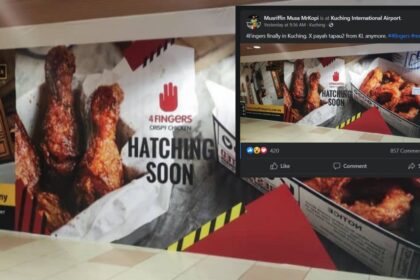 'Teaser' Di Lapangan Terbang Kuching, 4 Fingers Bakal Buka Cawangan Pertama Di Sarawak!