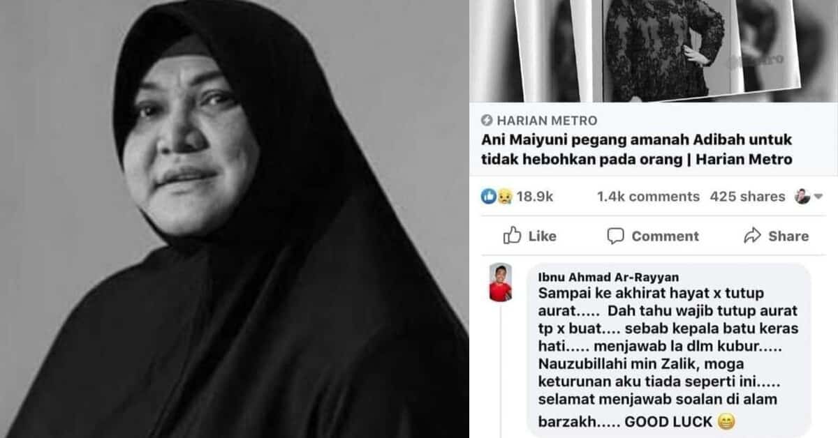 Kutuk Allahyarhamah Adibah Noor Tak Bertudung, Netizen Siasat Siapa 'Ibnu Ahmad Ar-Rayyan'
