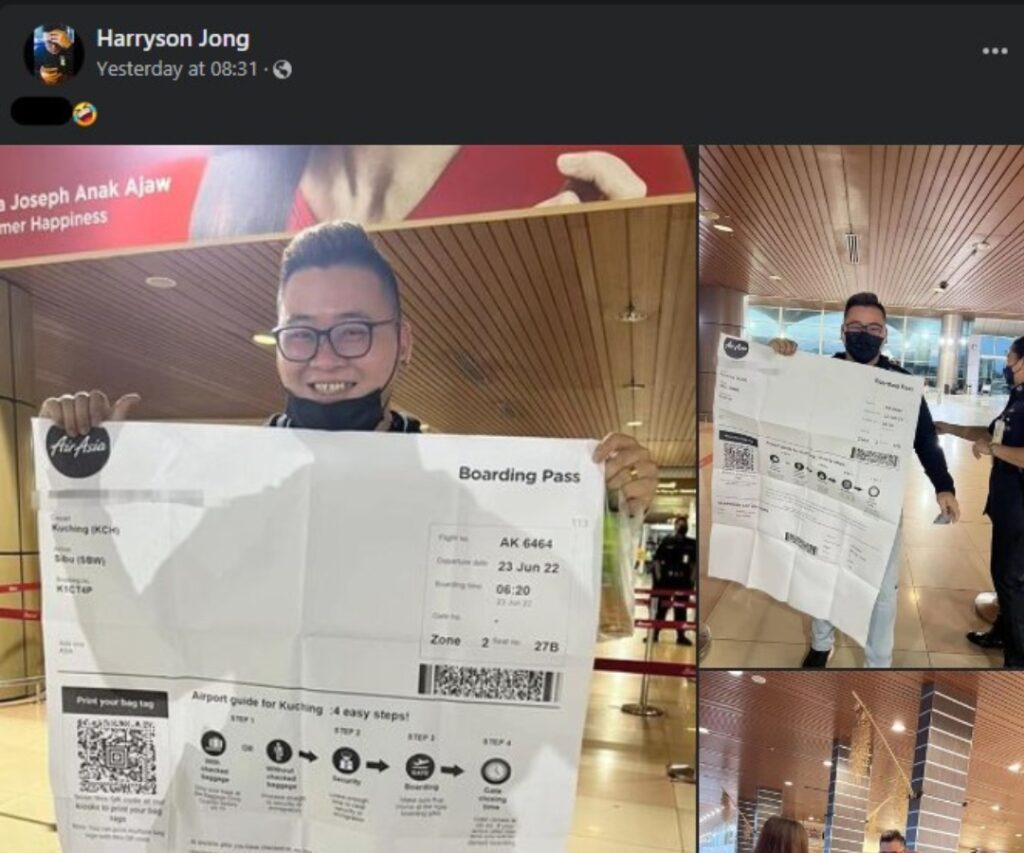 Sebesar Kertas Mahjung, Boarding Pass Lelaki Ini Curi Tumpuan Netizen