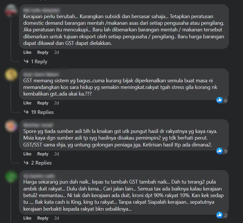 'Sudahla Barang Mahal, Mahu GST Pula', Netizen Bengang Kerajaan Mula Pertimbang Kembalikan GST