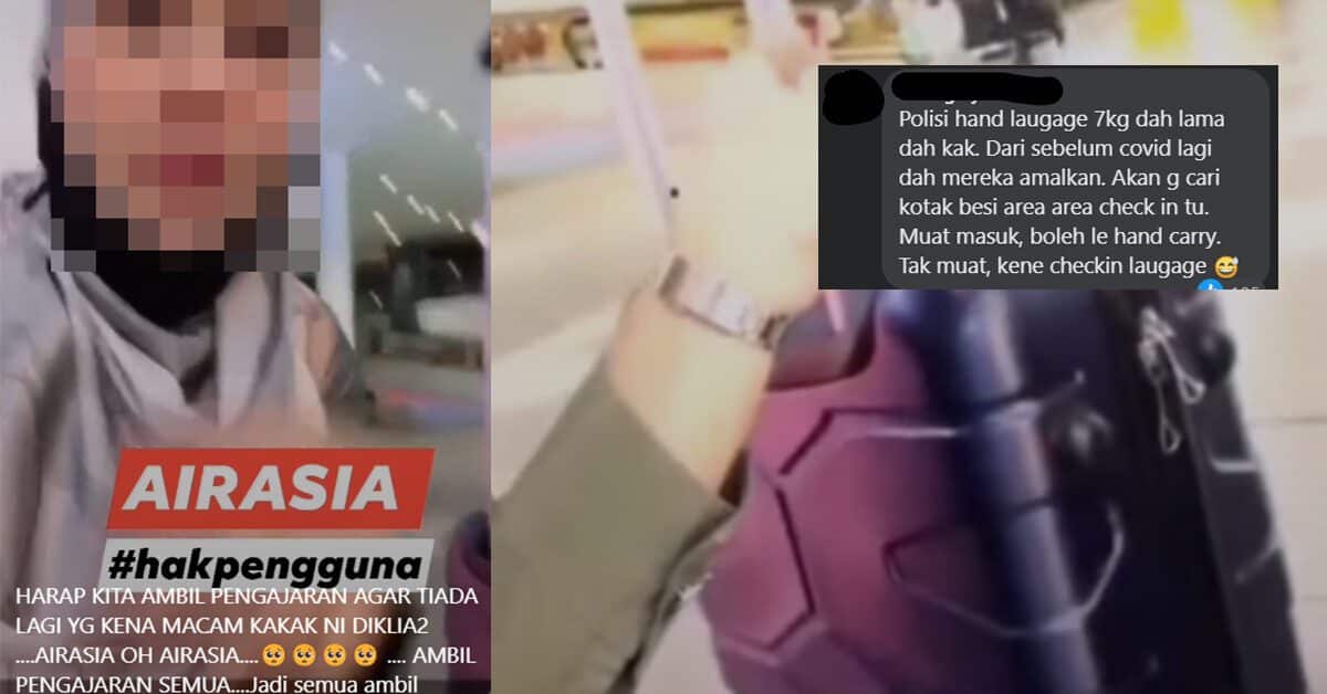 Luah Perasaan Bagasi Tidak Dibenar Naik Kapal Terbang, Wanita Ini Disekolahkan Netizen