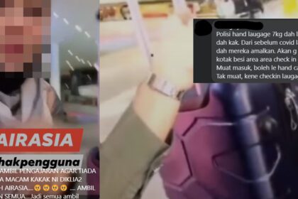 Luah Perasaan Bagasi Tidak Dibenar Naik Kapal Terbang, Wanita Ini Disekolahkan Netizen