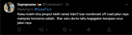 Rider Luar Negara 'Sound' Kerajaan Malaysia Supaya Baiki Jalan Raya