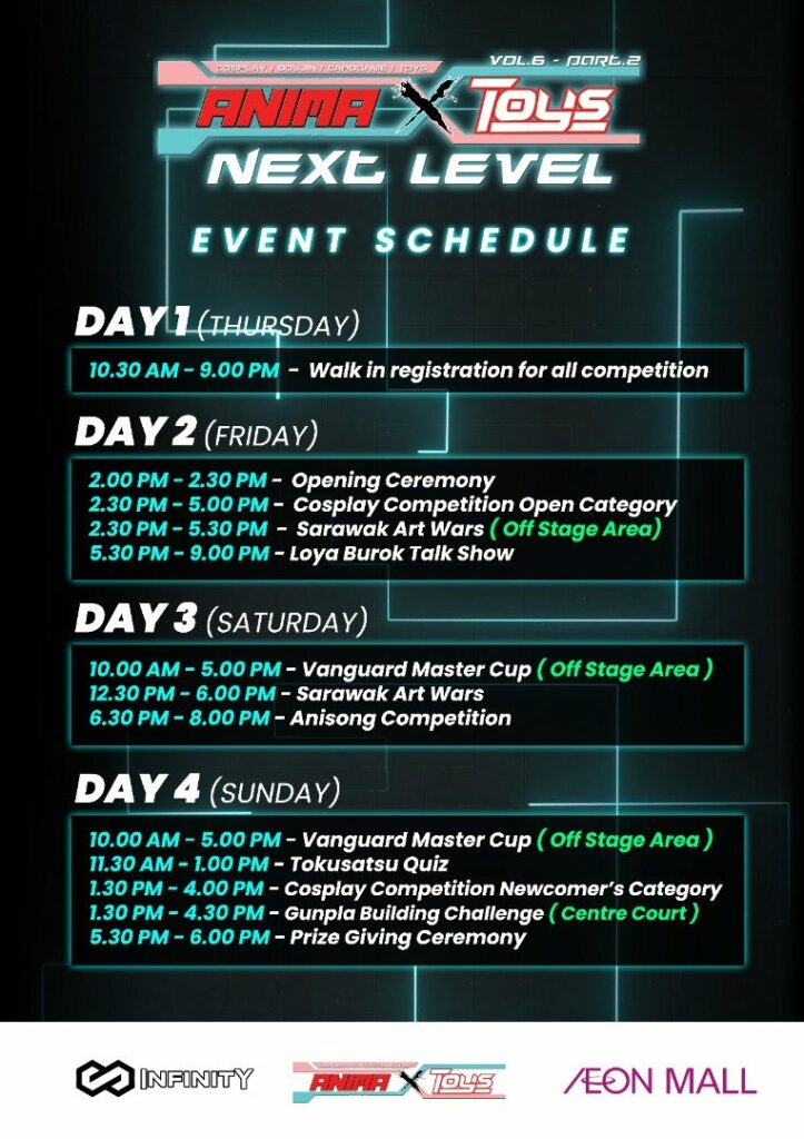 AnimeCon Terbesar Di Kuching, Jom Ke AXT Vol 6 - Next Level Mulai 21 Julai Ini!