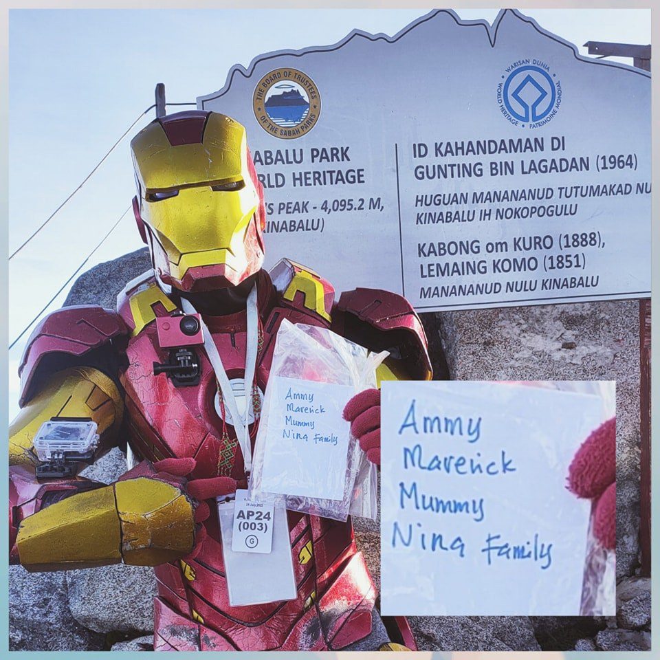 Iron Man Buat Kemunculan Di Sabah, Berjaya Tawan Puncak Gunung Kinabalu