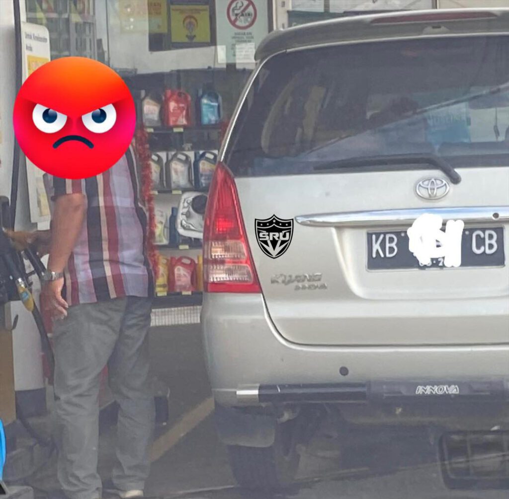 Lagi Kenderaan Plat Asing Isi Minyak RON95, Kali Ini Di Pusat Bandar Kuching