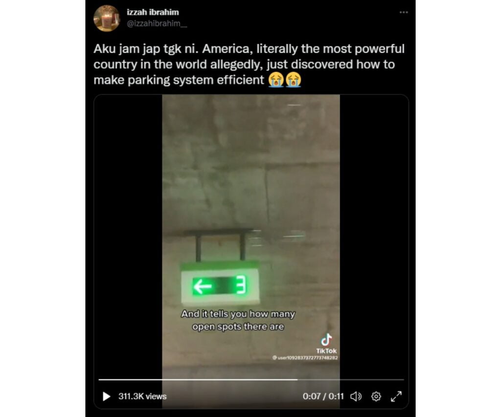Wanita Ini Tergamam Lihat Orang Amerika Teruja Lihat Parkir Sensor Bernombor