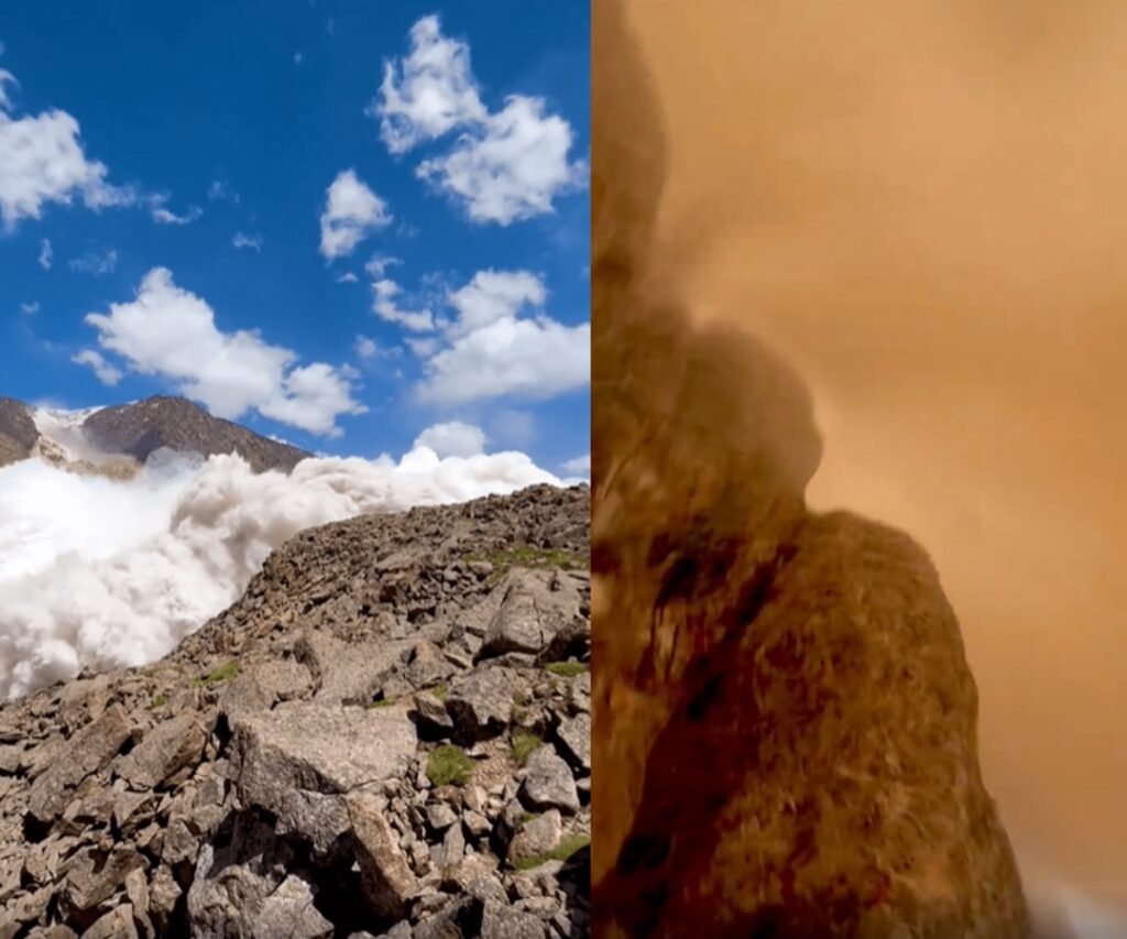 [VIDEO] Lelaki Ini Terselamat Dari Ajal Semasa Tekad Rakam 'Tsunami' Lalu Di Celah Gunung