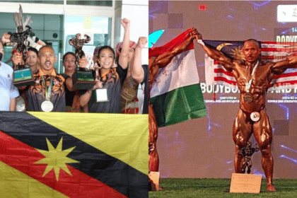 Jaguh Bina Badan Sarawak Rangkul 2 Pingat Emas di Maldives