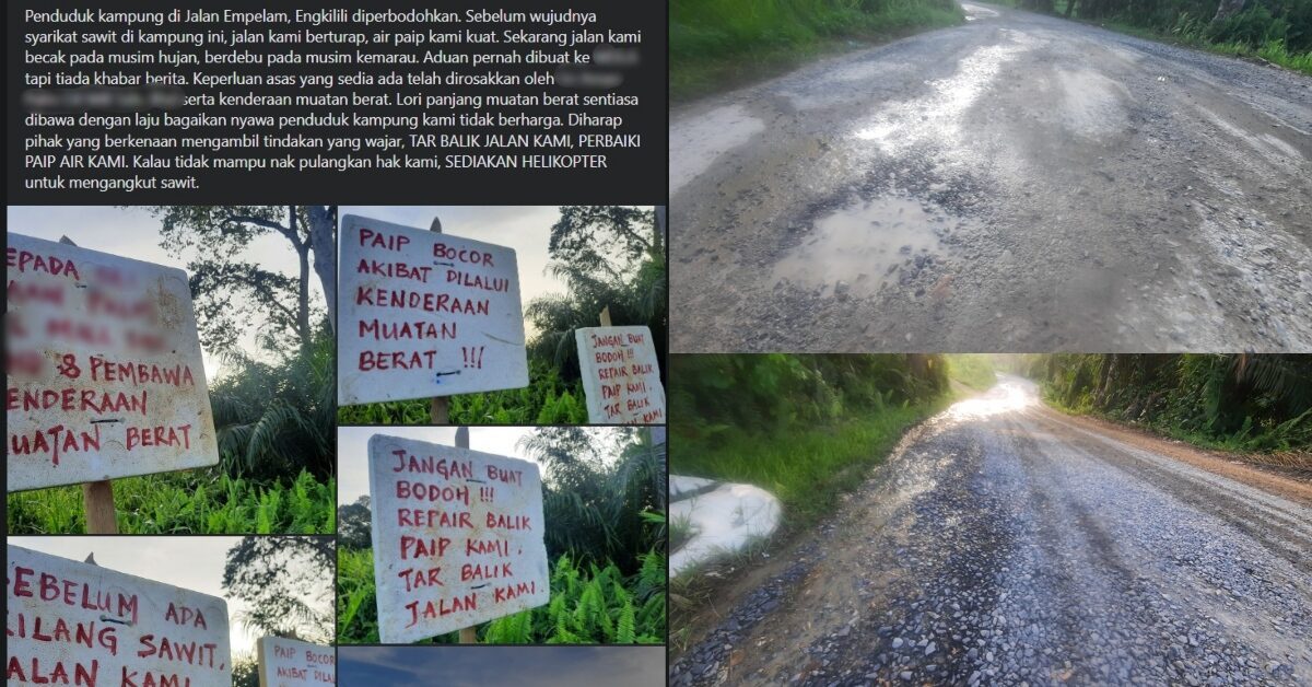 Jalan Rosak Paip Bocor, Bencana Buatan Manusia Ini Buat Penduduk Daerah Lubok Antu Merana