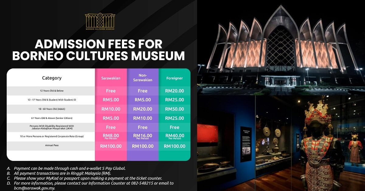 Muzium Budaya Borneo Kini Tetapkan Bayaran Masuk Mulai 1 Ogos 2022