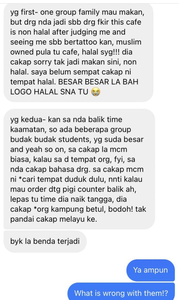 'Balik La Kau Ke Negara Asal', Pelayan Dari Sabah Ini Diganggu Orang Rasis Hanya Kerana Bertatu